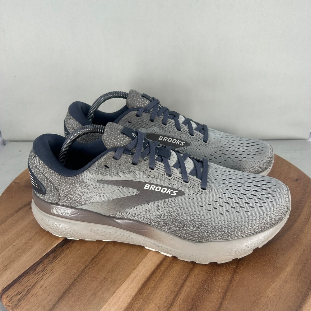 Brooks Ghost 16 Mens Running Shoes Gray Silver 1104181D240 Size 10.5 D